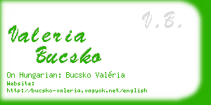 valeria bucsko business card
