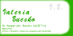 valeria bucsko business card